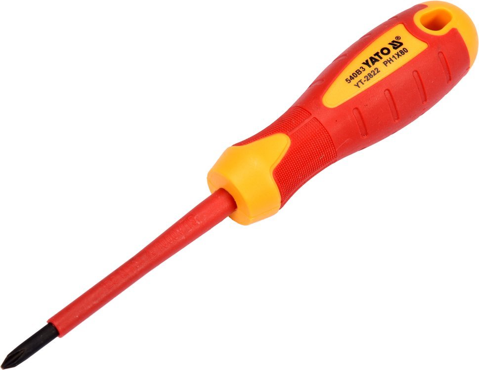 INSULATED SCREWDRIVER PH1X80MM (YT-2822)