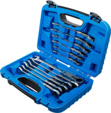 DOUBLE-JOINT RATCHET COMBINATION WRENCH SET | ADJUSTABLE | 8 - 19 MM | 12 PCS. (6180)