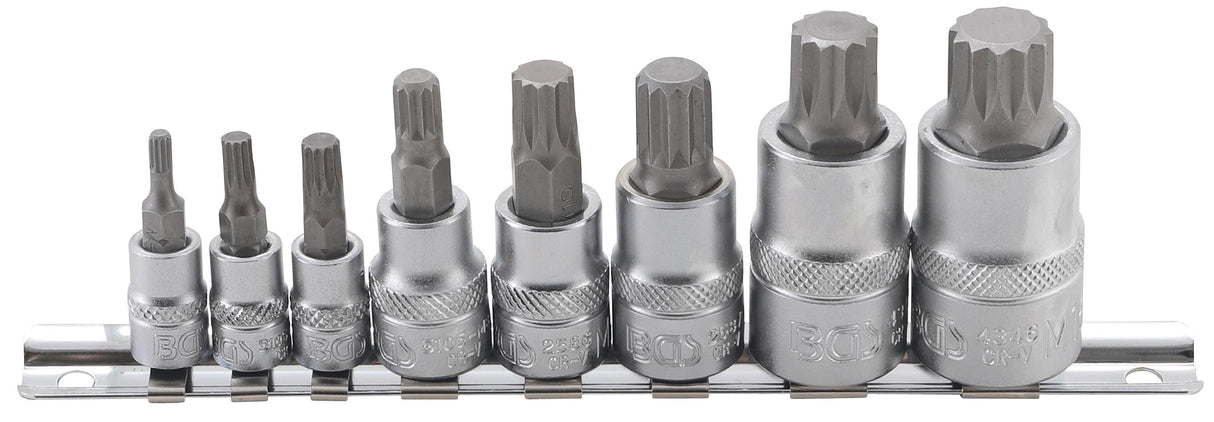 IMPACT BIT SOCKET SET | SPLINE (FOR XZN) | M4 - M16 | 8 PCS. (5105)