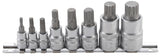 IMPACT BIT SOCKET SET | SPLINE (FOR XZN) | M4 - M16 | 8 PCS. (5105)