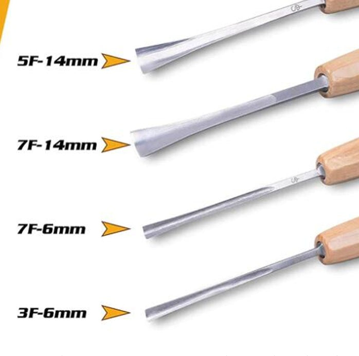 WOOD CARVING CHISEL SET | 60 CR-V | 4 PCS. (W4C)