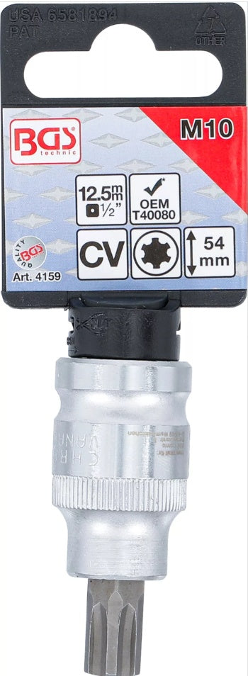 BIT SOCKET | LENGTH 54 MM | 12.5 MM (1/2") DRIVE | FOR VAG POLYDRIVE (4159)
