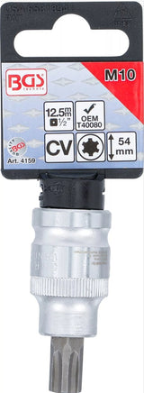 BIT SOCKET | LENGTH 54 MM | 12.5 MM (1/2") DRIVE | FOR VAG POLYDRIVE (4159)