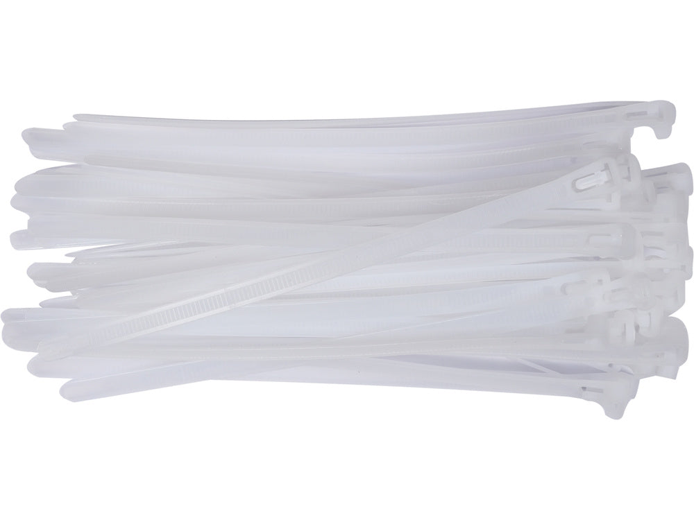 RELEASABLE CAB TIES 7,6X200MM 50PCS WHI (YT-70663)