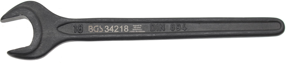SINGLE OPEN END SPANNER | DIN 894 | 18 MM (34218)