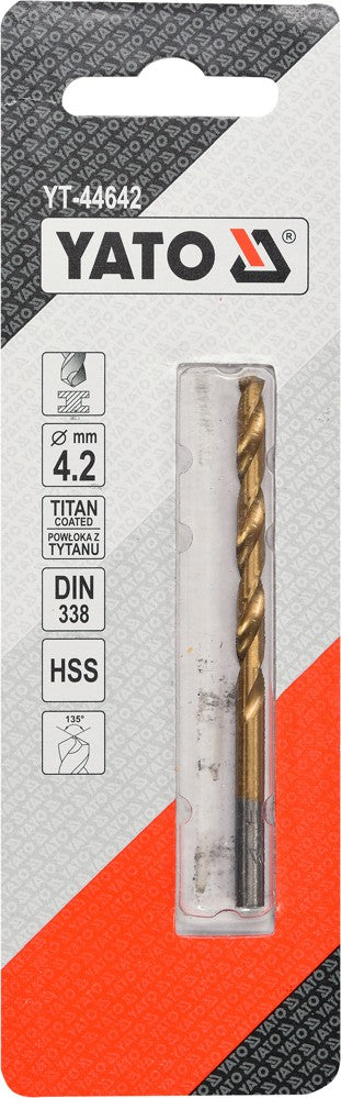 TWIST DRILL BIT HSS-TIN 4,2 MM (YT-44642)