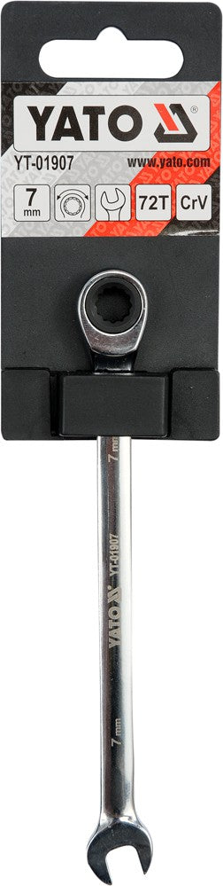 COMBINATION RATCHET WRENCH, 7MM (YT-01907)