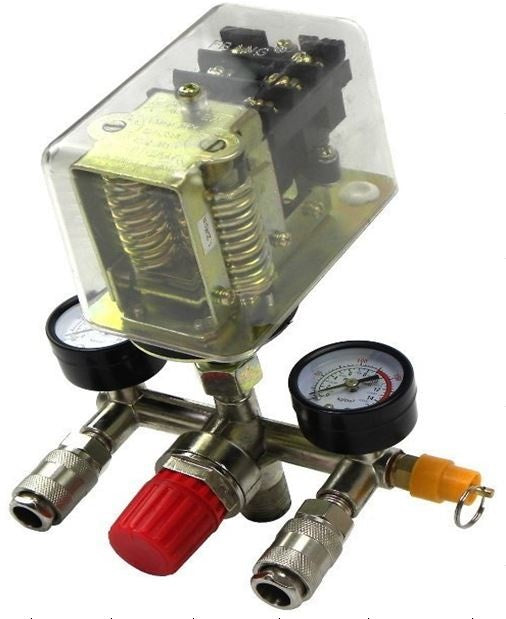 COMPRESSOR REGULATOR WITH PRESSURE SWITCH AND PRESSURE GAUGES | 380V (SK10679B)