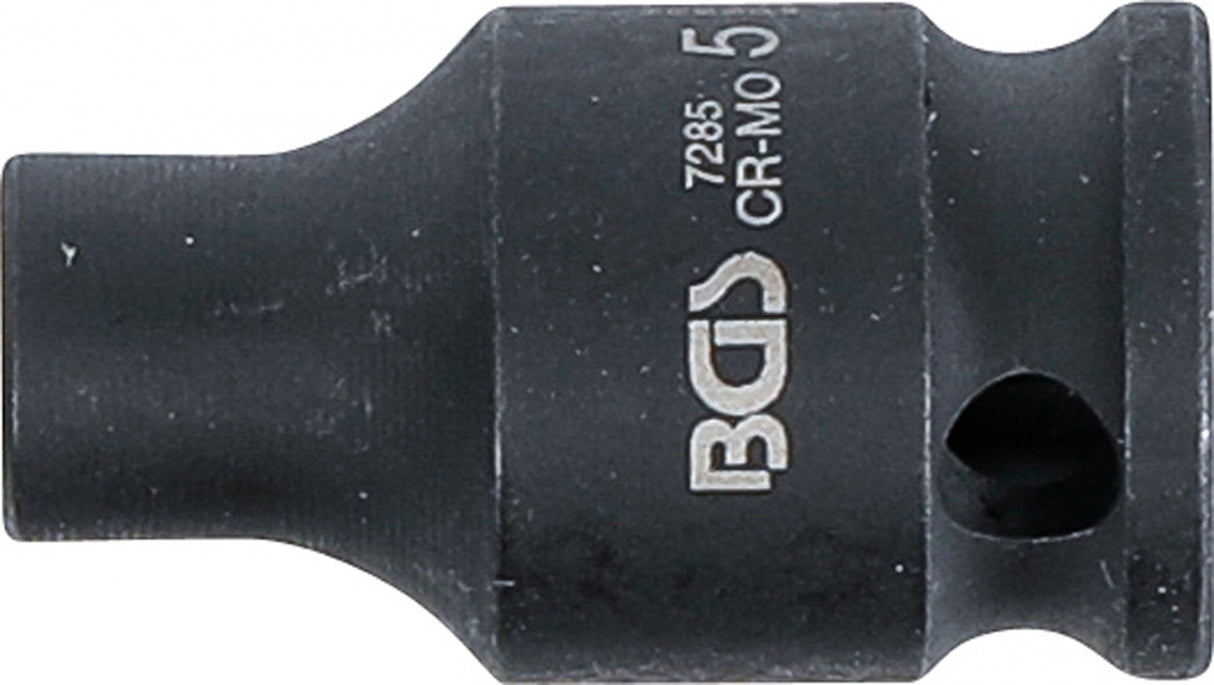 IMPACT SOCKET, HEXAGON | 6.3 MM (1/4") DRIVE | 5 MM (7285)