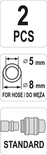 2PCS KIT EUROPEAN QUICK COUPLER (YT-24102)