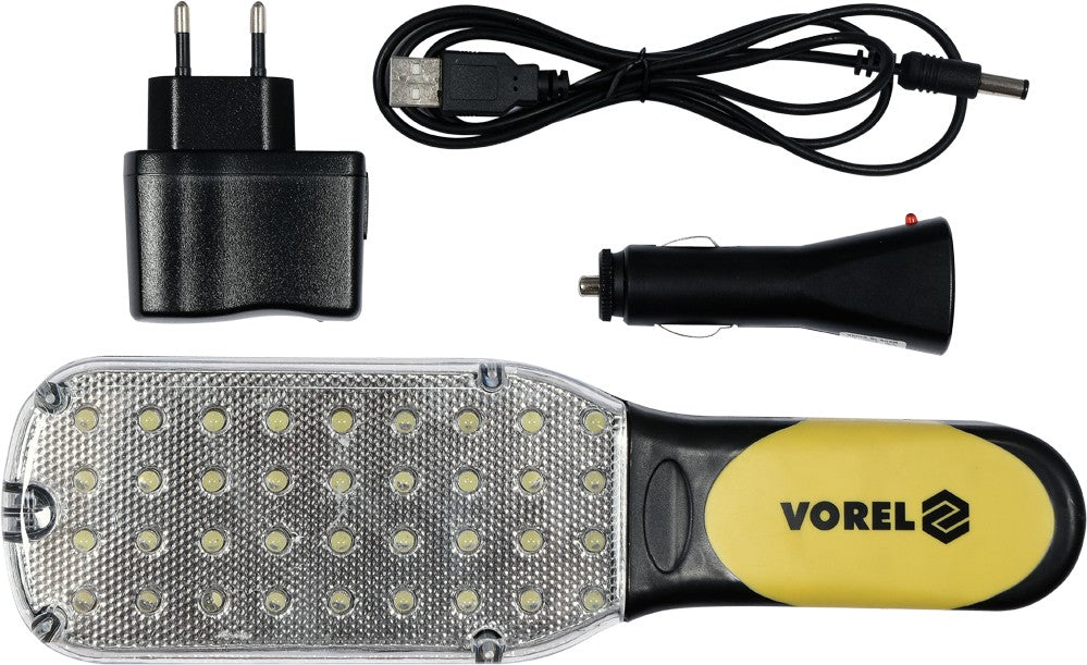 WORK LAMP RECHARGEABLE | FLAT | NI-MH 7.2V | 600MAH | 36 LED (82720)