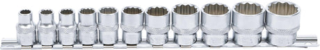 SOCKET SET, 12-POINT | 10 MM (3/8") DRIVE | INCH SIZES | 11 PCS. (9112)