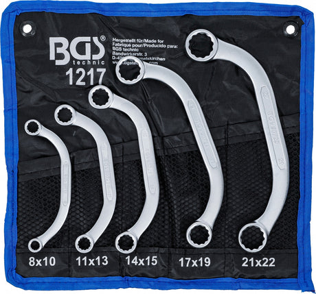 OBSTRUCTION RING SPANNER SET | 8X10 - 21X22 MM | 5 PCS. (1217)