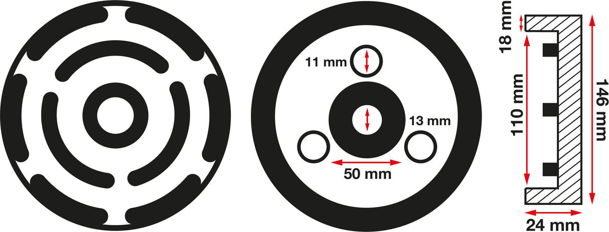 RUBBER PAD | FOR AUTO LIFTS | Ø 145 MM (6473)