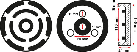 RUBBER PAD | FOR AUTO LIFTS | Ø 145 MM (6473)