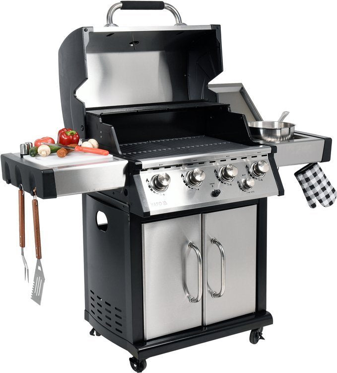 GAS BBQ GRILL YOKATE 4+1 STAINLESS STEEL 17,5KW (YG-20013)
