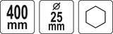 GROUND ROD CHISEL HEX 25MM (YT-47197)