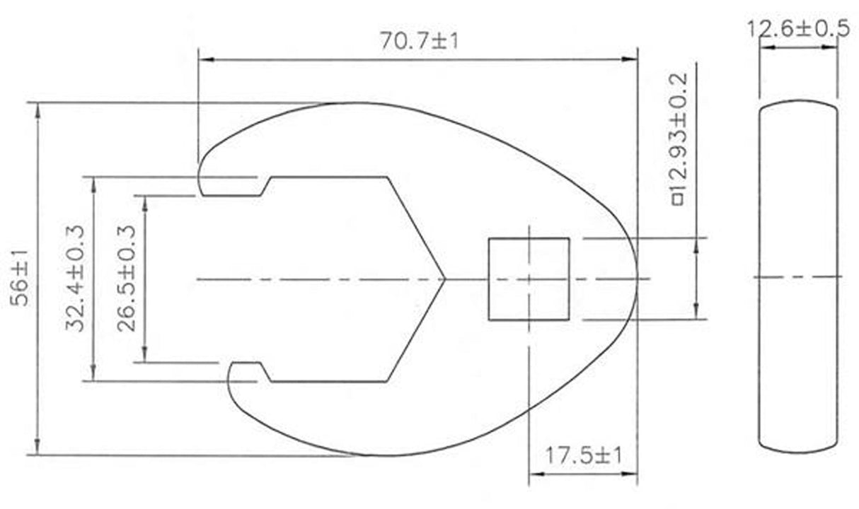 CROWFOOT SPANNER | 12.5 MM (1/2") DRIVE | 32 MM (1757-32)