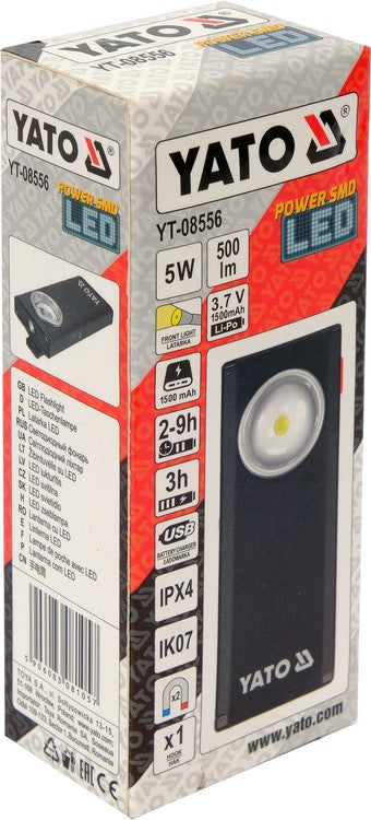 WORK LIGHT 500LM, LI-PO 3,7V 1500MAH (YT-08556)