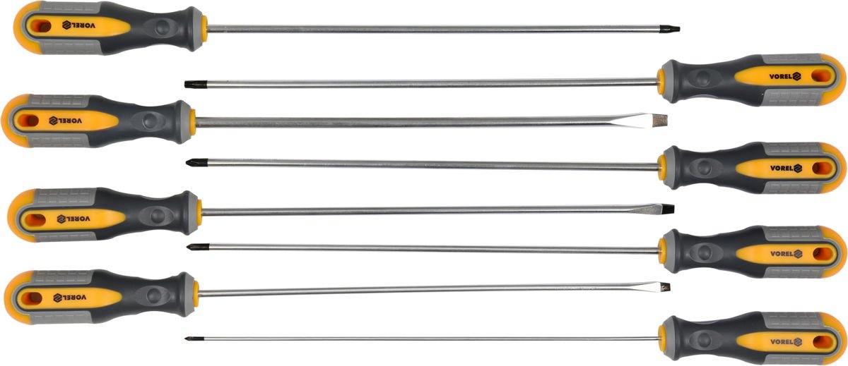 EXTRA LONG SCREWDRIVER SET 8 PCS (60990)