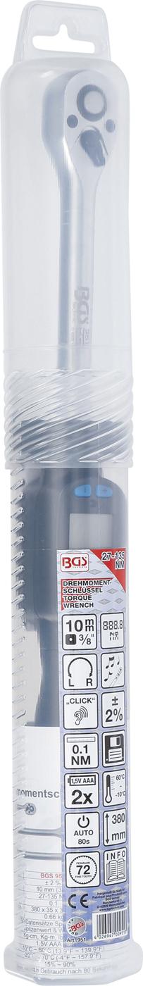DIGITAL TORQUE WRENCH | 10 MM (3/8") | 27 - 135 NM (951)