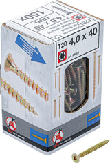 MULTI-PURPOSE SCREWS | T-STAR (FOR TORX) T20 | 4.0 X 40 MM | 150 PCS. (88003)