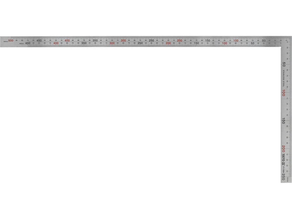SS STEEL SQUARE 250X500MM (YT-7084)