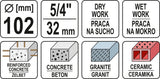 DIAMOND CORE DRILL BIT 102MM (YT-60376)