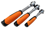 RATCHET SET | FLEX HEAD | 6.3 MM (1/4") / 10 MM (3/8") / 12.5 MM (1/2") | 3 PCS. (SRA3S)