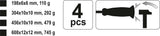 4PCS GO-THROUGH PRY BAR SET (YT-4730)