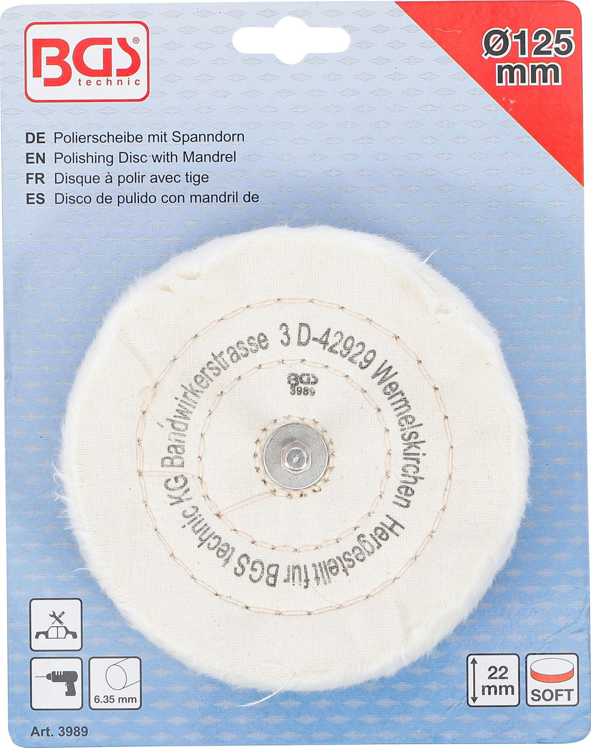 POLISHING DISC WITH MANDREL | 6 MM (3989)