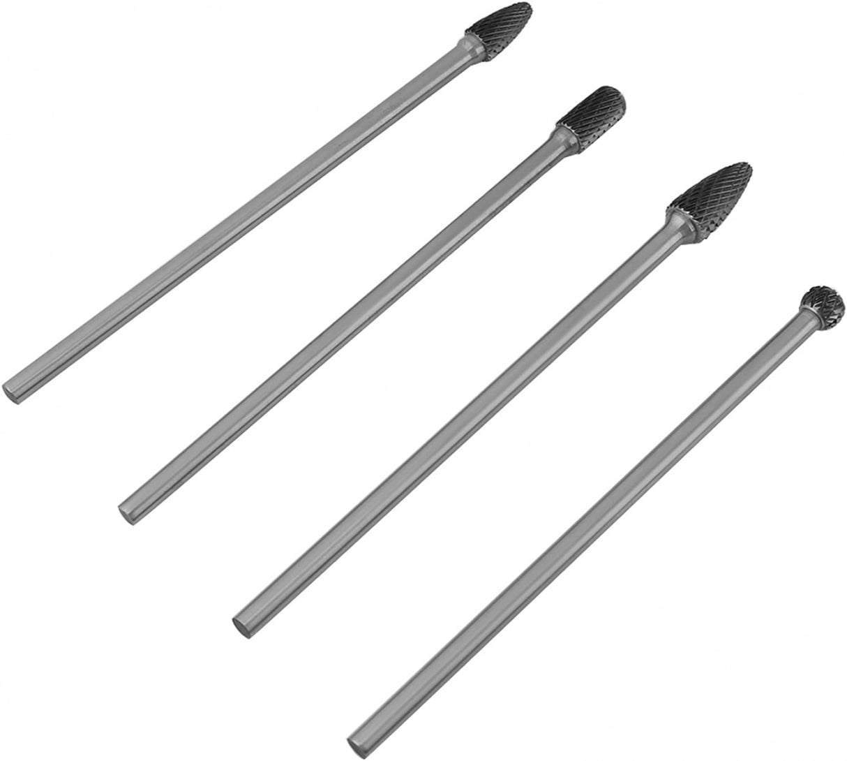 TUNGSTEN CARBIDE DIAMOND BURR SET | EXTRA LONG | 4 PCS. (SK8170)