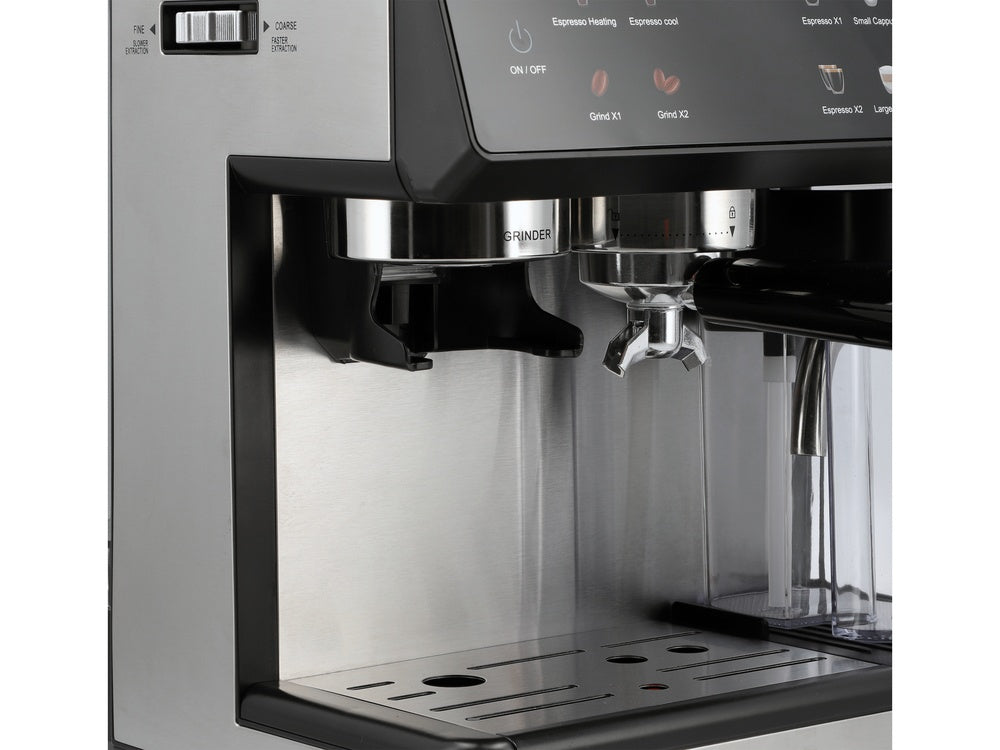 PRESSURE COFFEE MAKER WITH MILK FROTHER AND GRINDER 1350W (68501)