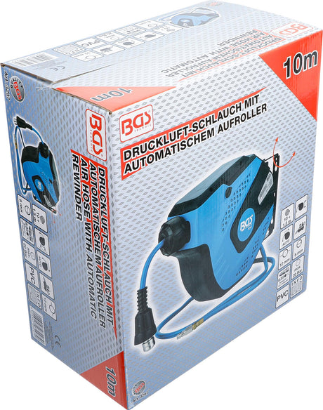 RETRACTABLE AIR HOSE REEL | AUTOMATIC | 10 M (3297)