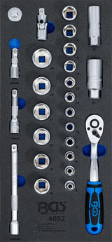TOOL TRAY 1/3: SOCKET SET | 10 MM (3/8 ") | 26 PCS. (4052)