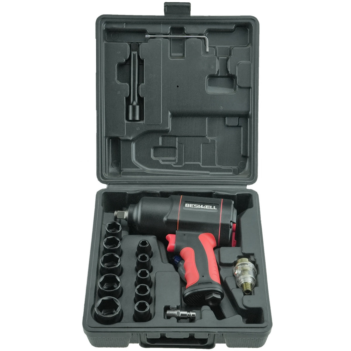 PNEUMATIC IMPACT WRENCH | 12.5 MM (1/2") | 1600 NM | WITH SET (AKP-01)