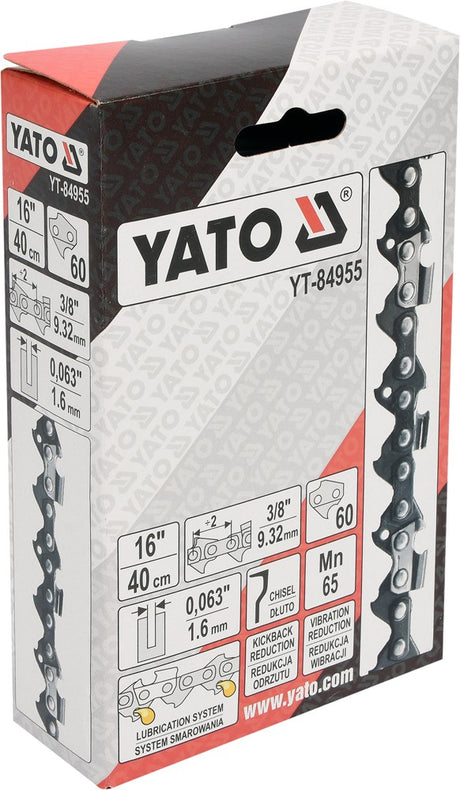 CHAIN FOR CHAINSAW 16" 3/8" 0.063" 60 TEETH (YT-84955)