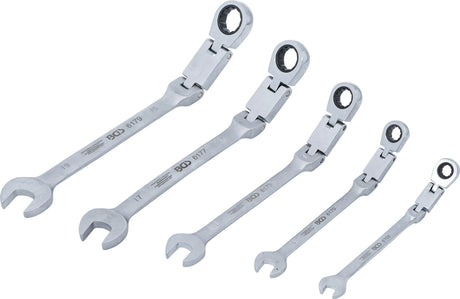 DOUBLE-JOINT RATCHET COMBINATION WRENCH SET | ADJUSTABLE | 8 - 19 MM | 5 PCS. (6181)