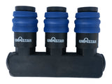 AIR DISTRIBUTOR WITH 3 SOCKETS STRAIGHT 1/4" (TSC-3)