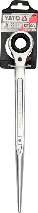 DOUBLE RATCHET WRENCH 19X22MM (YT-4937)