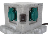 OUTDOOR SOCKET IN DECORATIVE CUBE | IP44 | 4 X 230V (YT-81272)