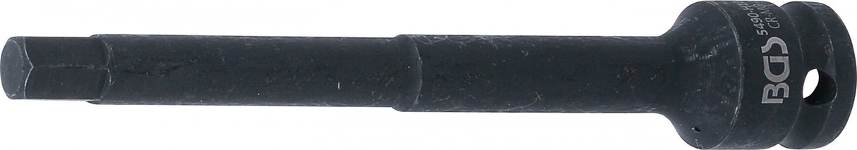 IMPACT BIT SOCKET | LENGTH 150 MM | 12.5 MM (1/2") DRIVE | INTERNAL HEXAGON 10 MM (5490-H10)