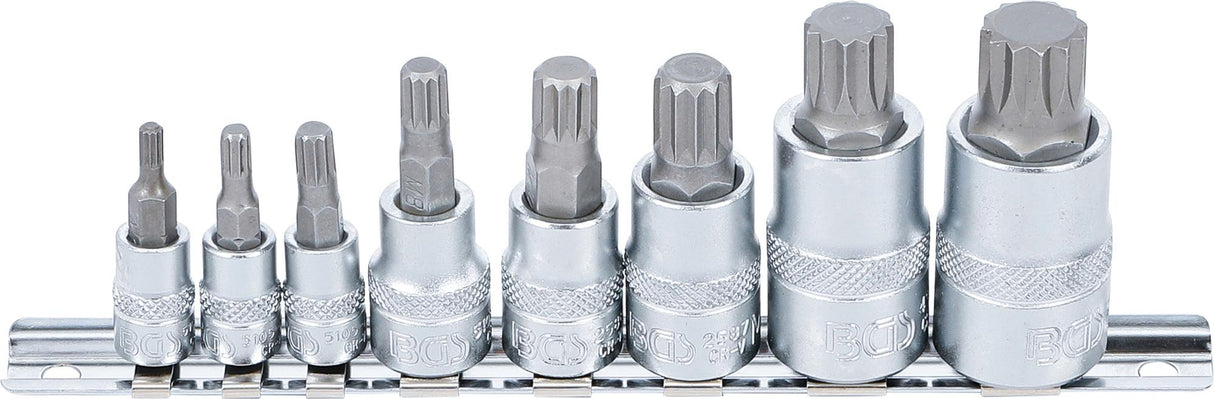 IMPACT BIT SOCKET SET | SPLINE (FOR XZN) | M4 - M16 | 8 PCS. (5105)