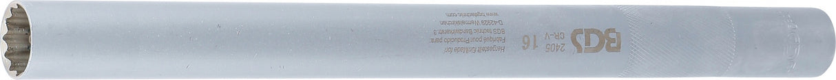 SPARK PLUG SOCKET, 12-POINT, EXTRA LONG | 10 MM (3/8") DRIVE | 16 MM (2405)
