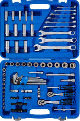 TOOL KIT WITH WRENCHES | 6.3 MM (1/4") / 10 MM (3/8") | 92 PCS (74701)