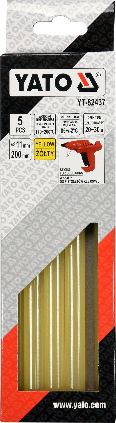 GLUE STICKS 11,2X200MM 5PCS YELLOW (YT-82437)