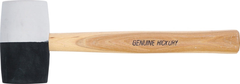 RUBBER MALLET | HICKORY HANDLE | BLACK / WHITE HEAD | Ø 63 MM | 840 G (1969)