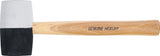 RUBBER MALLET | HICKORY HANDLE | BLACK / WHITE HEAD | Ø 63 MM | 840 G (1969)