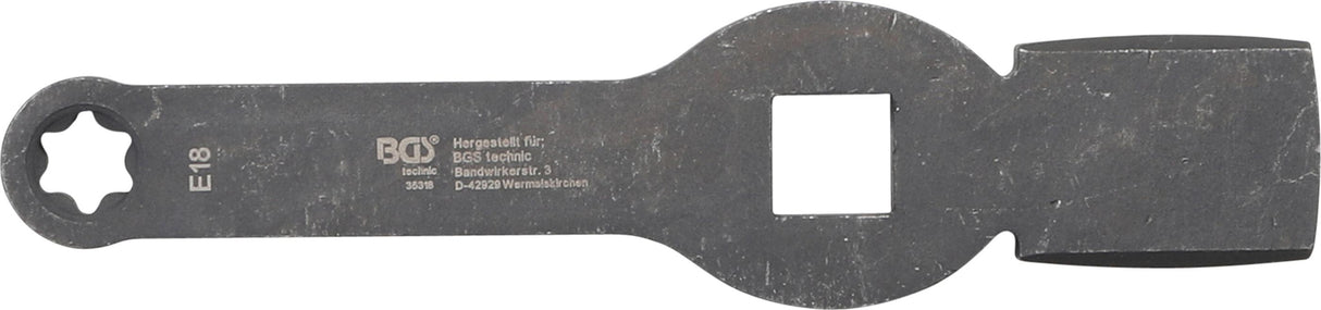 SLOGGING RING SPANNER | E-TYPE (FOR TORX) | WITH 2 STRIKING FACES | E18 (35318)