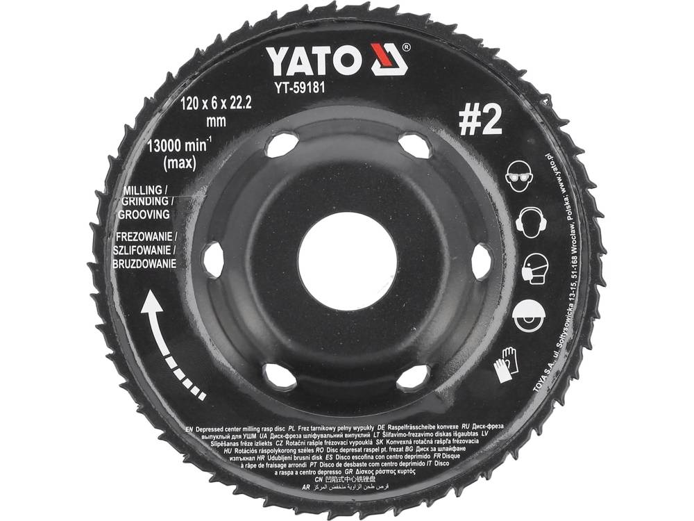 MILLING RASP WHEEL FOR ANGLE GRINDERS (YT-59181)